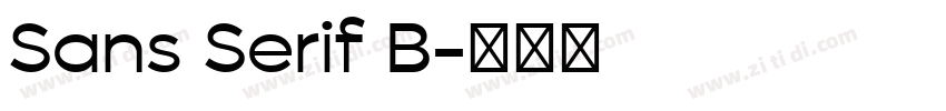 Sans Serif B字体转换 Sans Serif B字体转换